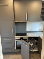 Einbauküche mit speziellem Eckschrank